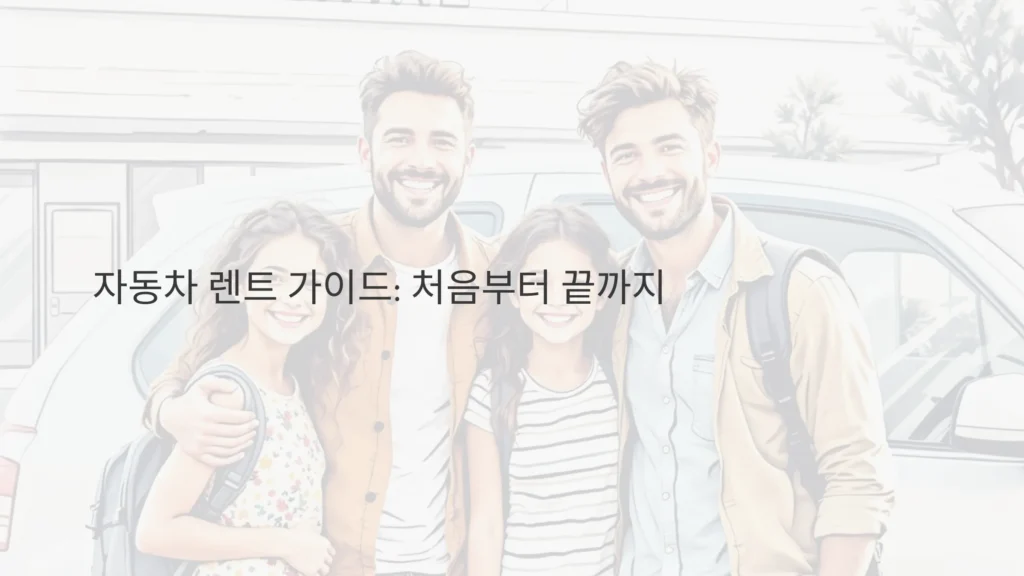 자동차 렌트 가이드: 처음부터 끝까지 알아야 할 모든 것